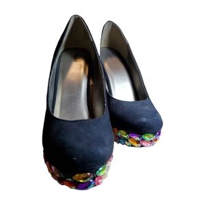 Handmade Rhinestone High Heel Pumps